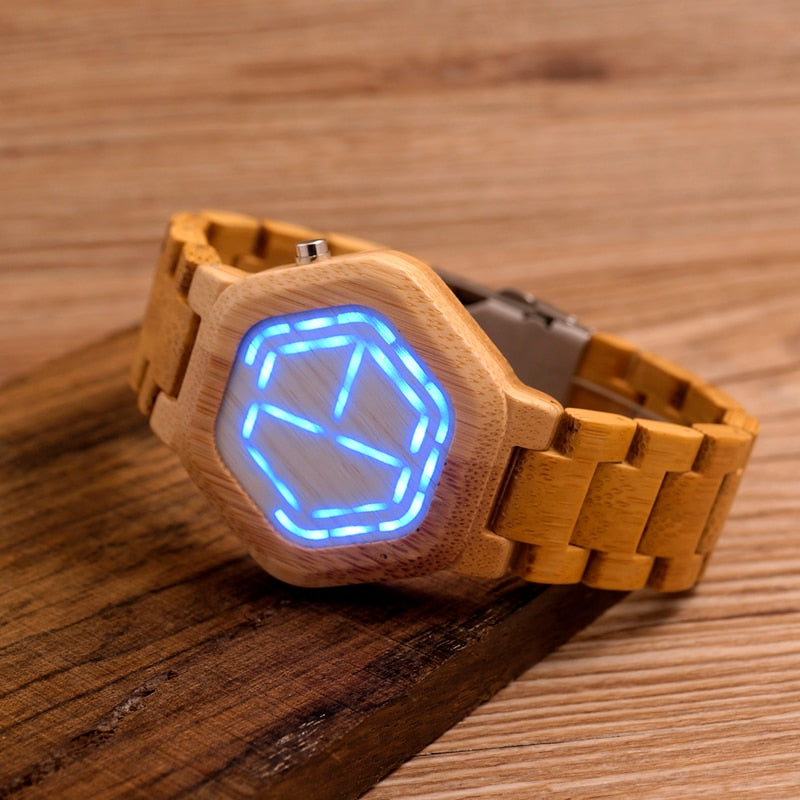 LED WOODEN WATCH